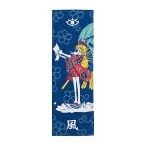 One Piece Bao Huang Graphic Long Towel Blue